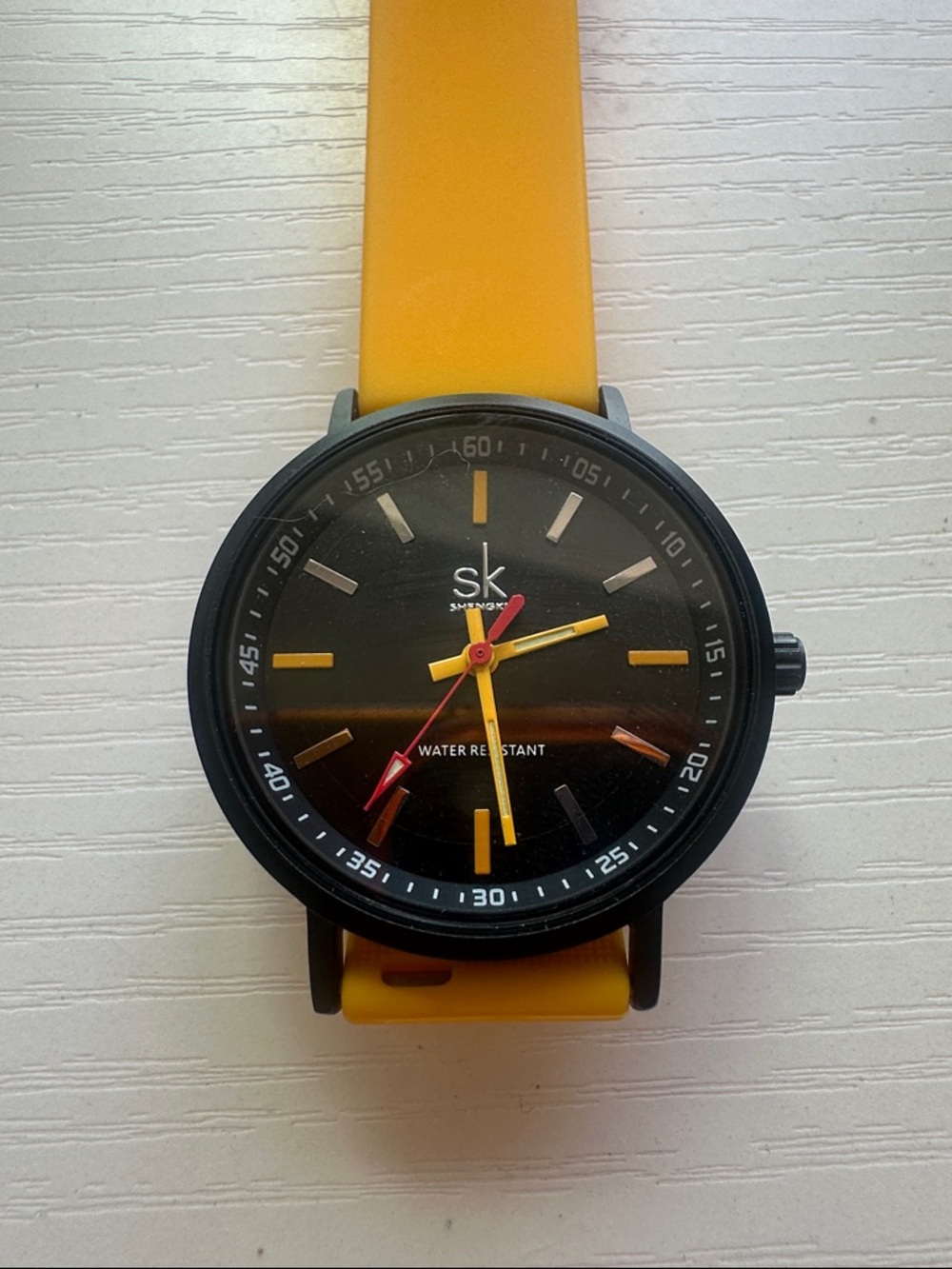 Yellow Strap Water-Resistant Watch